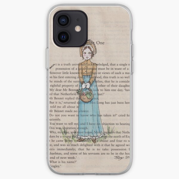 Pride and Prejudice chapter one. Elizabeth Bennet iPhone Soft Case