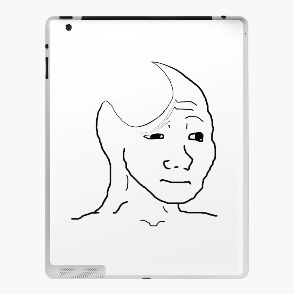 Doomer Wojak Meme Sticker Laminated 