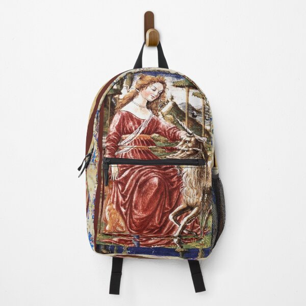 Item preview, LADY AND UNICORN WITH MEDIEVAL FLORAL MOTIFS designed and sold by BulganLumini.