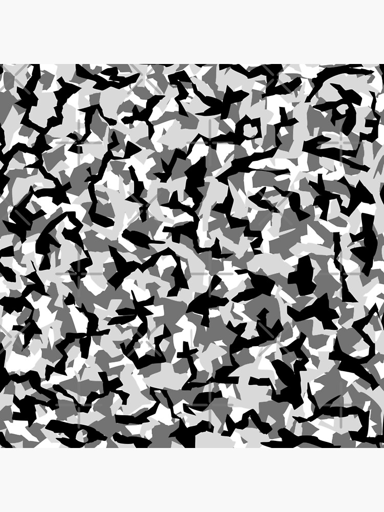 Black and White Camo Print Art Board Print for Sale by mhicks23