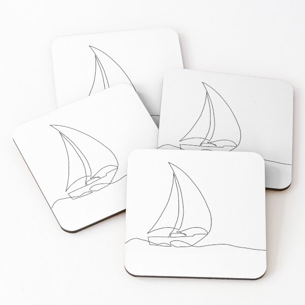 Item preview, Line Art of Sail Boat designed and sold by adesignworld.