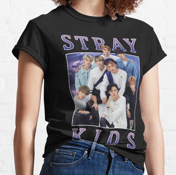 STRAY KIDS Vintage Retro Band Style 90s  Classic T-Shirt