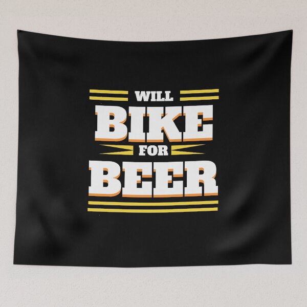 Item preview, Funny Will bike for beer cycling design (black) designed and sold by TryStar.