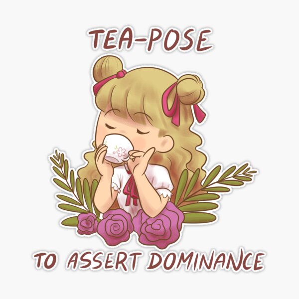 T Pose to Assert Dominance Sticker for Sale by lovelylavenderJ