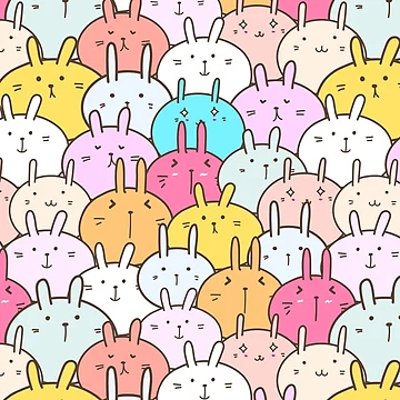 Artwork thumbnail, Colorful Rabbits by edwardecho