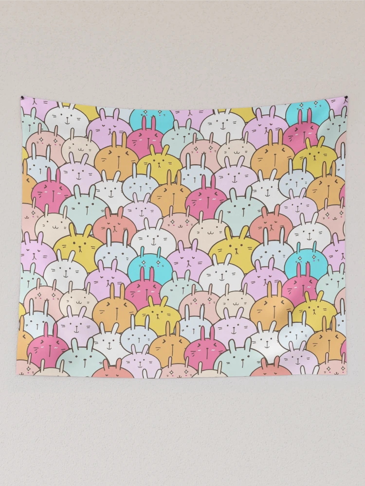 Thumbnail 2 of 3, Tapestry, Colorful Rabbits designed and sold by edwardecho.