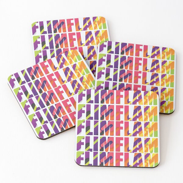 Item preview, Flim Flam- Flimflam- Typography in Abstract Rainbow Colors designed and sold by EvaWolf.