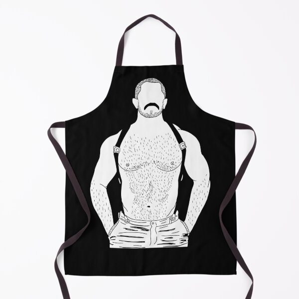 Item preview, Gay muscle bear with suspenders designed and sold by piastrelli.