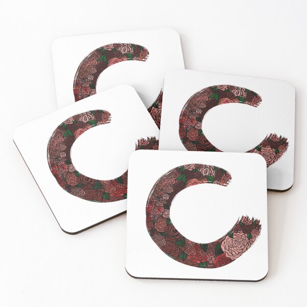 Item preview, Watercolor Roses Monogram Letter C designed and sold by jessieartsdaily.