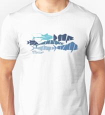 Fish collage ripped Slim Fit T-Shirt