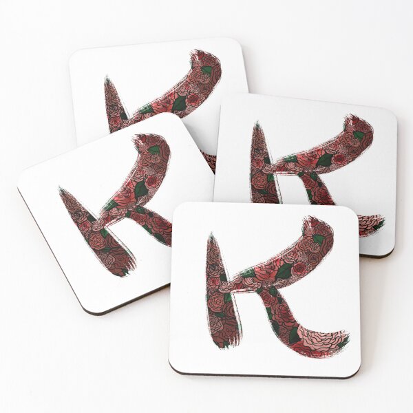 Item preview, Watercolor Roses Monogram Letter K designed and sold by jessieartsdaily.