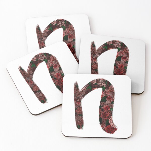 Item preview, Watercolor Roses Monogram Letter N designed and sold by jessieartsdaily.