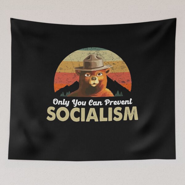 Item preview, Only You Can Prevent Socialism - Camping Bear - Vote 2020 designed and sold by Dressed For  Duty.