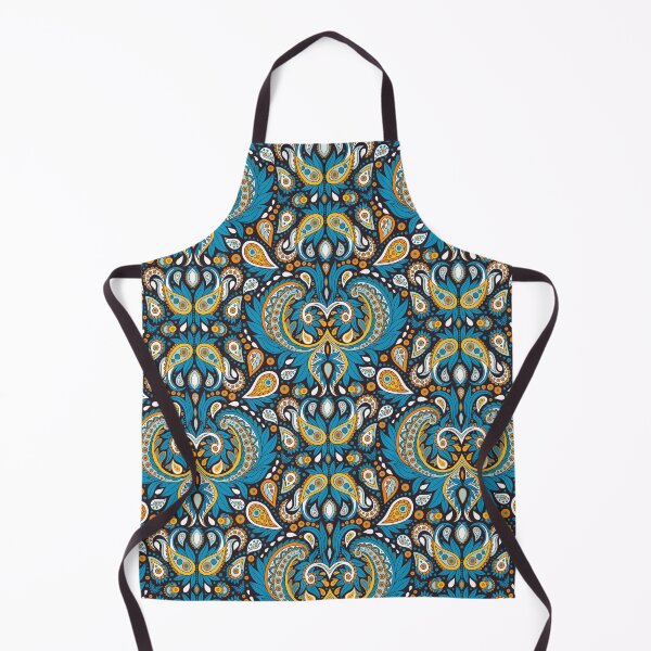 Item preview, Blue, Orange, Yellow & White Paisley Pattern designed and sold by somecallmebeth.