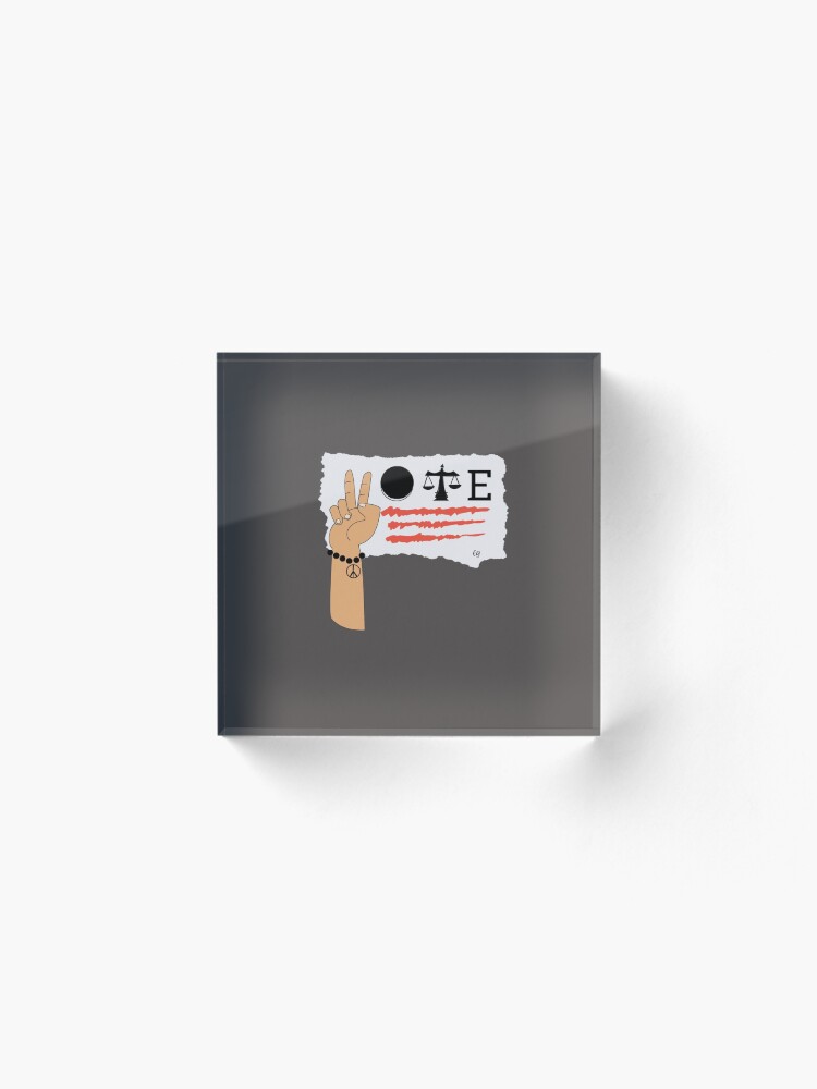 Alternate view of Rock the Vote merch! Acrylic Block