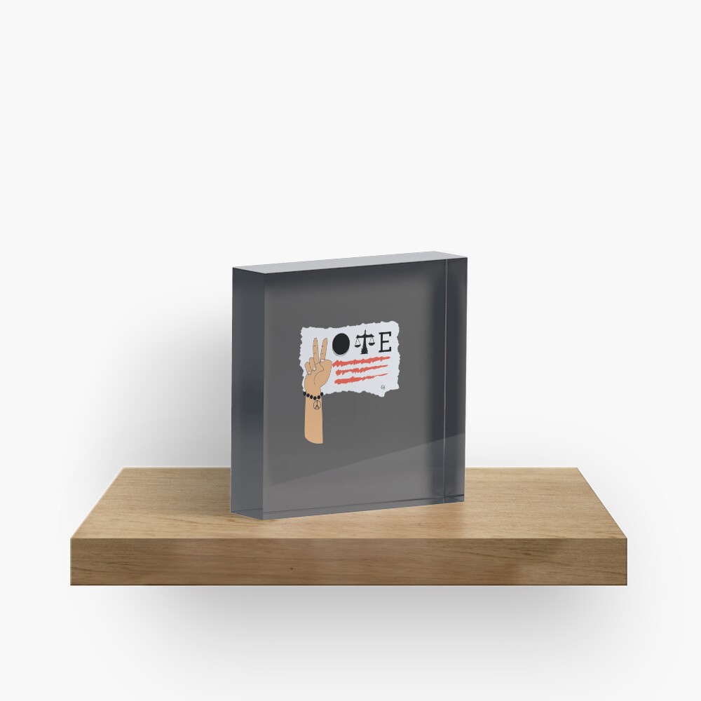 Rock the Vote merch! Acrylic Block
