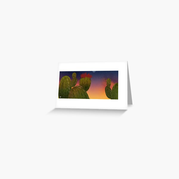 Cactus sunsets Greeting Card