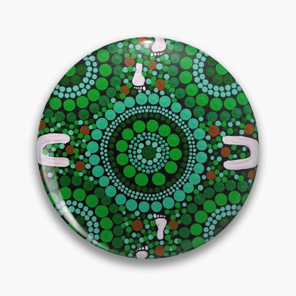 Item preview, Aboriginal Art Green Desert Walk designed and sold by GhostGumDesigns.