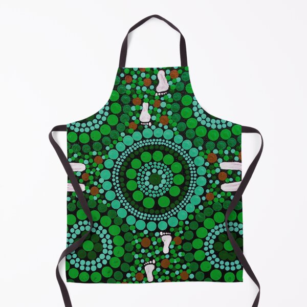 Item preview, Aboriginal Art Green Desert Walk designed and sold by GhostGumDesigns.