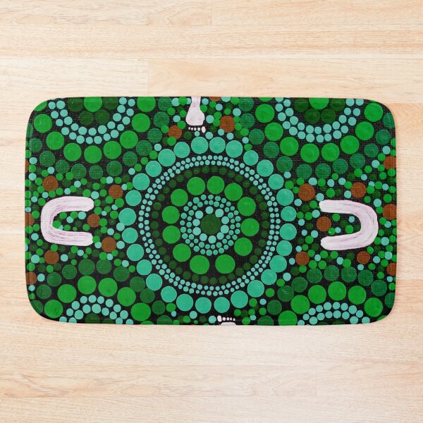 Item preview, Aboriginal Art Green Desert Walk designed and sold by GhostGumDesigns.