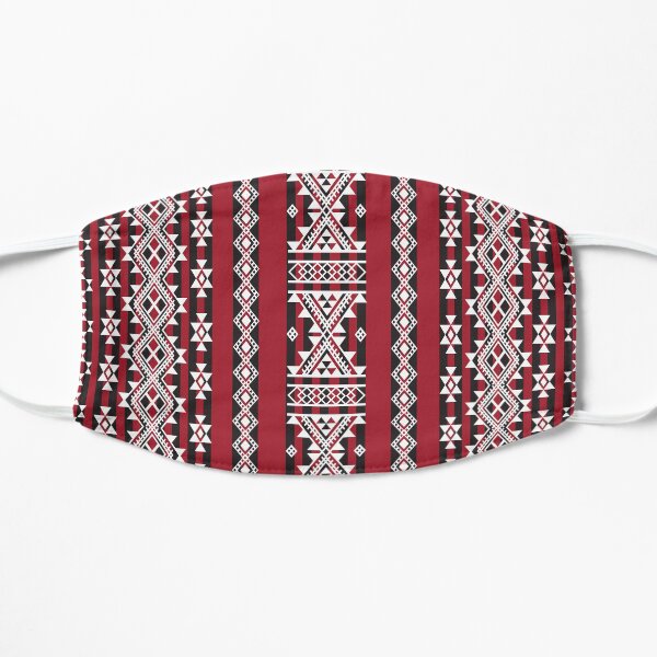 Motif tapis Kabyle rouge Masque sans plis