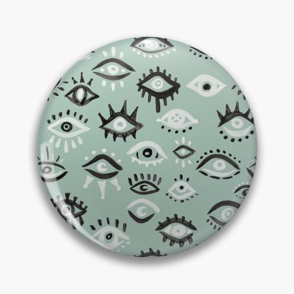 Item preview, Mystic Eyes – Mint & Black designed and sold by Cat Coquillette.