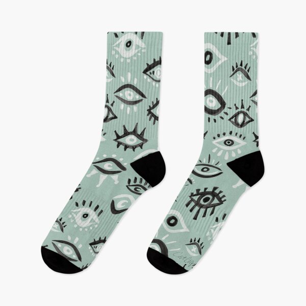 Item preview, Mystic Eyes – Mint & Black designed and sold by Cat Coquillette.
