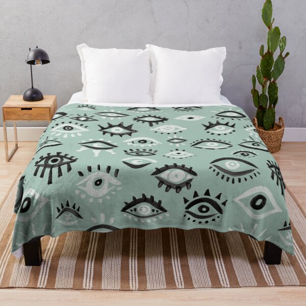 Item preview, Mystic Eyes – Mint & Black designed and sold by Cat Coquillette.