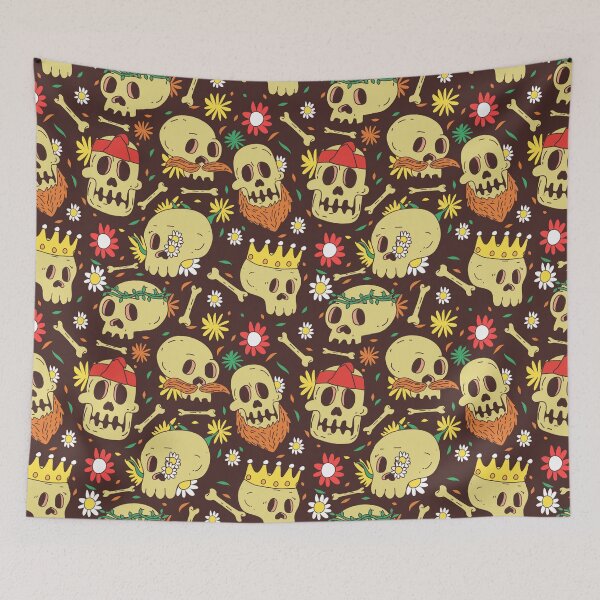 Item preview, Autumn Sugar Skull Pattern designed and sold by MclaughlinGifts.