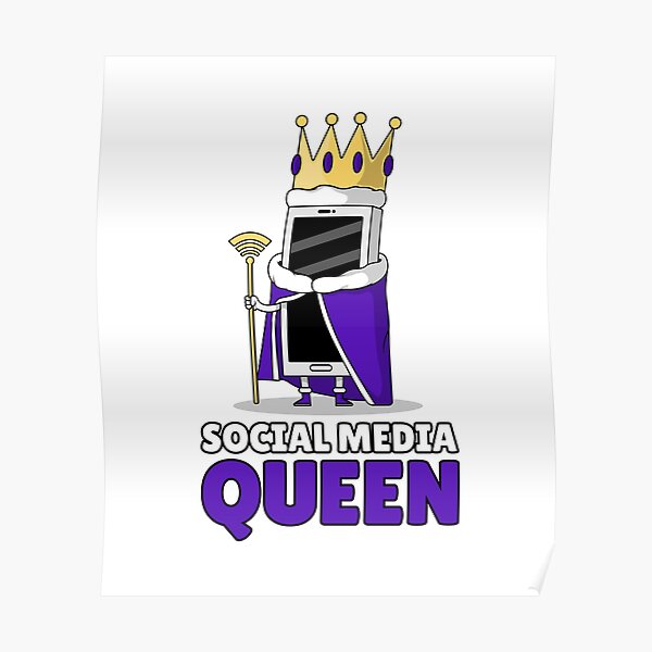 "Influencer Social Media Queen" Poster by SkateApparel Redbubble
