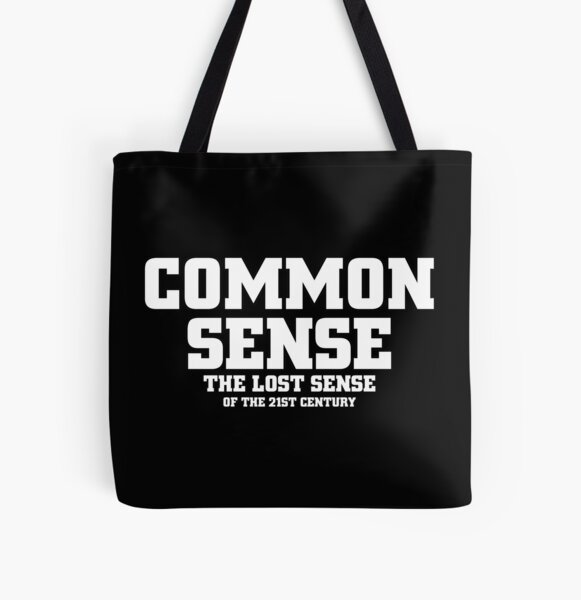 Common Sense Quote All Over Print Tote Bag