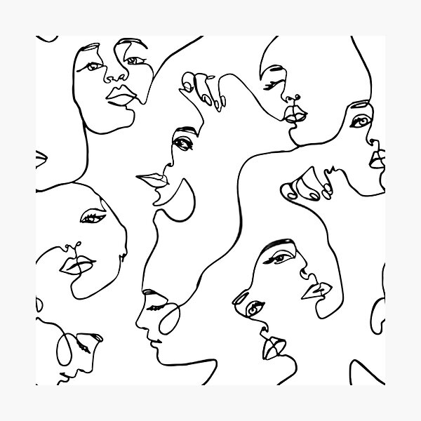 One Line Art Photographic Print