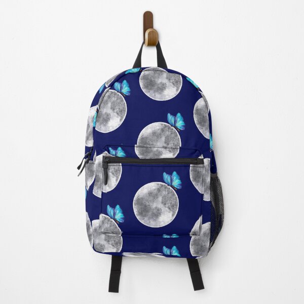 Item preview, Fly me to the moon - butterfly moon - blue Peruvian morpho butterfly on the moon designed and sold by Artonmytee.