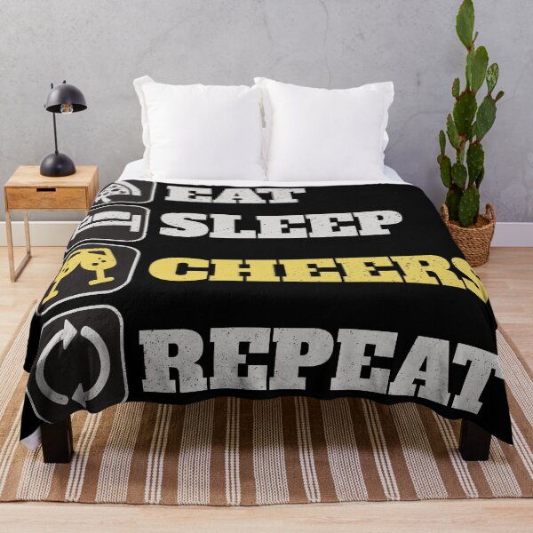 Item preview, Eat Sleep Cheers Repeat designed and sold by Zerasu.