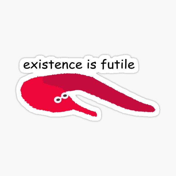 Existential Worm On A String Sticker