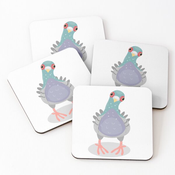 Item preview, Funny curious pigeon cartoon illustration designed and sold by FrogFactory.