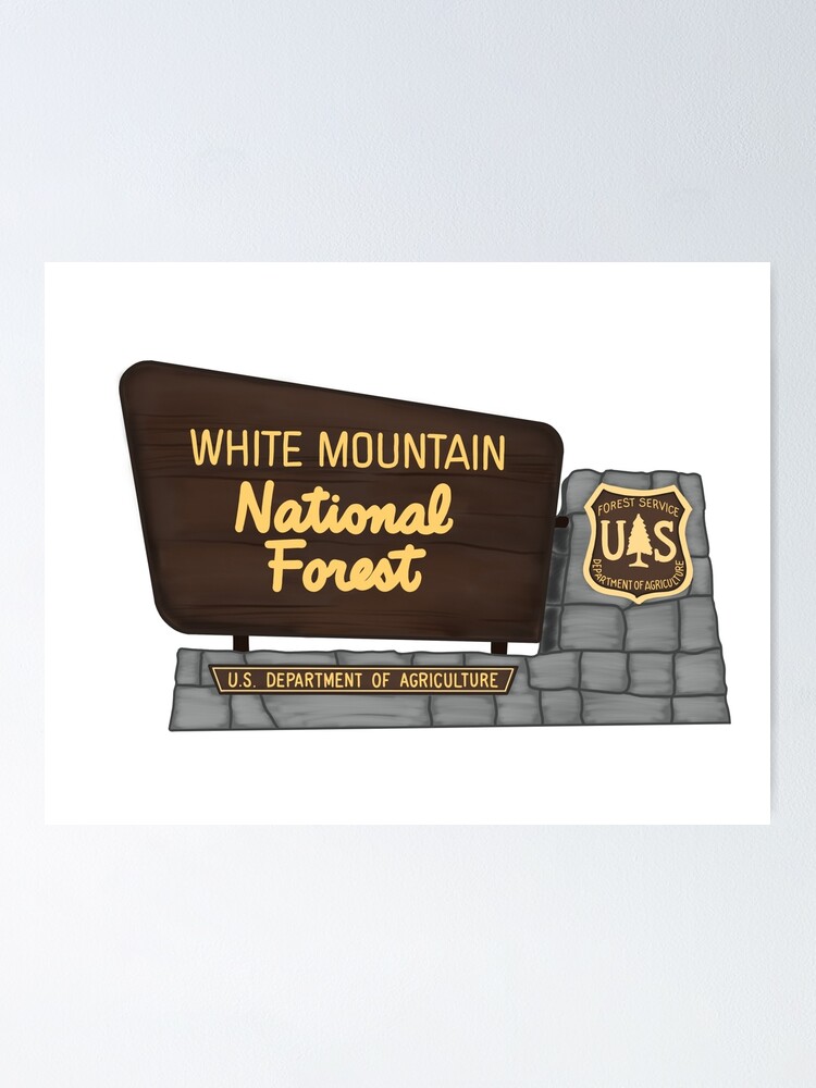 &ldquo;White Mountain National Forest Sign&rdquo; Poster for Sale by GraceG44