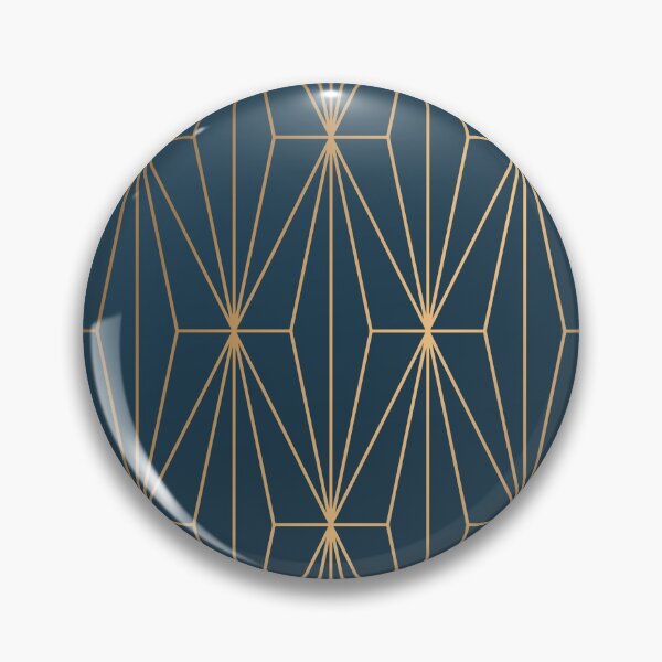 Item preview, Benjamin Moore Hidden Sapphire Geometric Gold Pattern designed and sold by Vic Torys ☆.