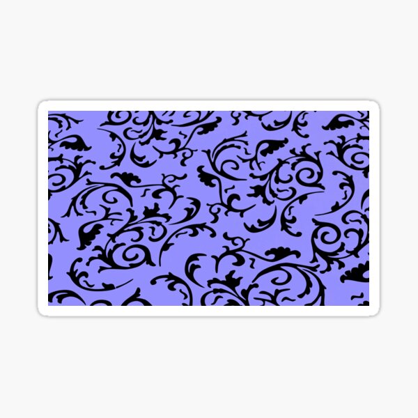 ARABIATA 17 bis blue black patterns Morocco Essaouira flowers leaves design arabesques scrolls decor Sticker