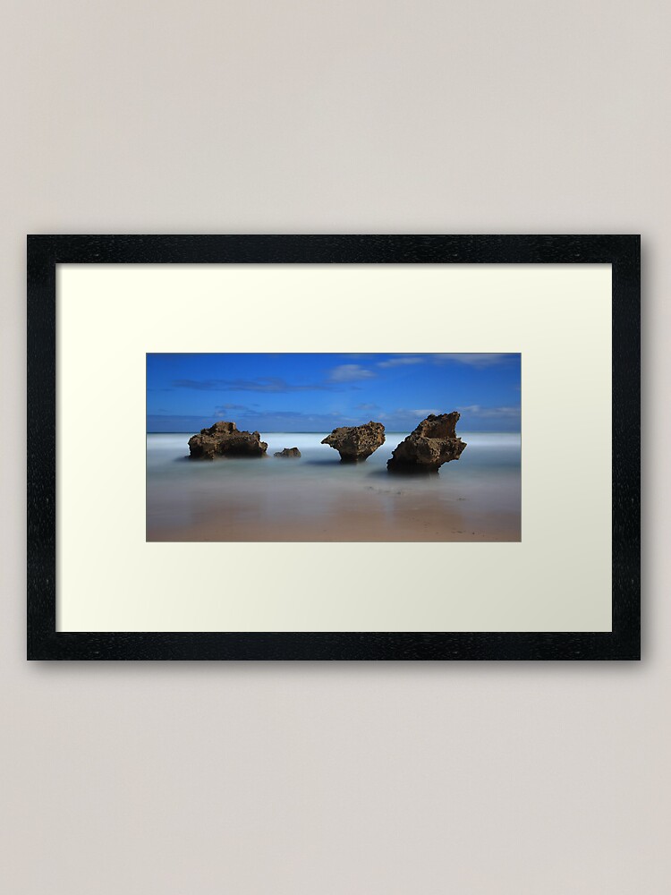 Alternate view of Montforts beach - Blairgowrie Framed Art Print
