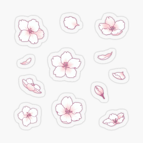 Item preview, Falling White Sakura Cherry Blossom designed and sold by arterialmotive.