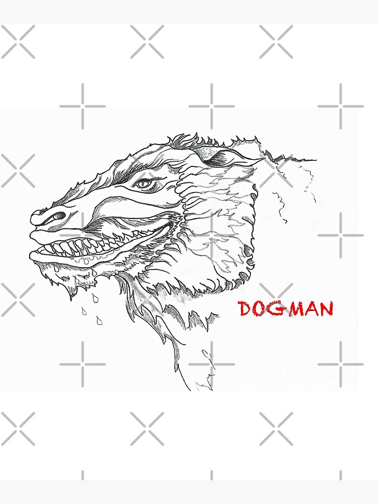 "DOGMAN" Mounted Print by IwtjRB1243 | Redbubble