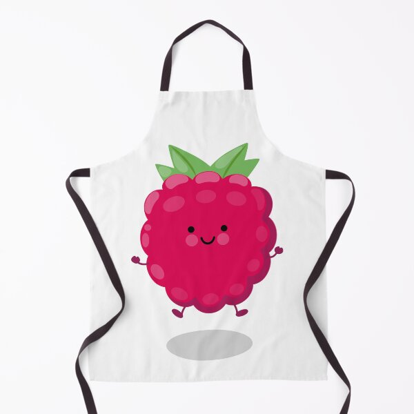 Item preview, Cute happy jumping red raspberry cartoon illustration designed and sold by FrogFactory.