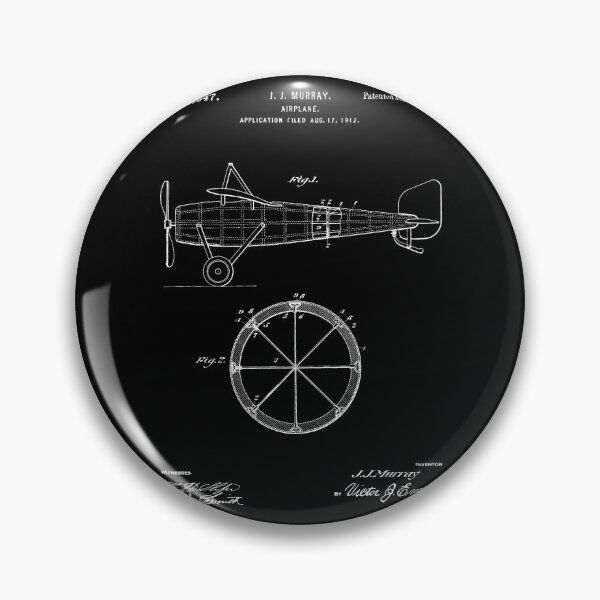 Item preview, Airplane 1918 patent white designed and sold by InkedArtPrints.