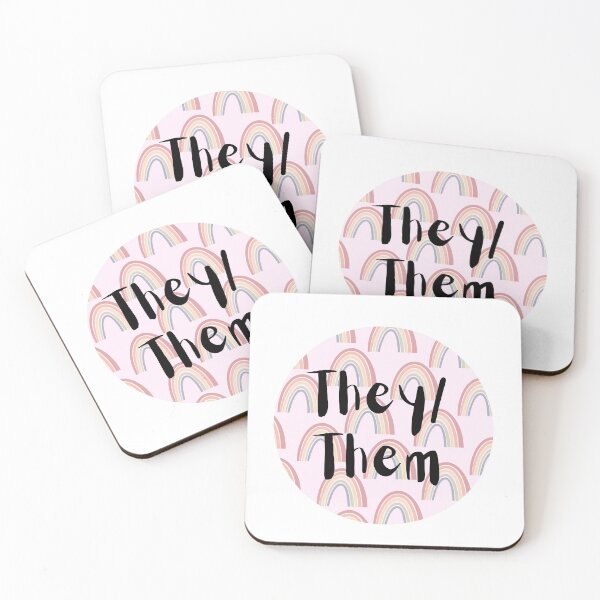 Item preview, They/Them Pink Rainbow designed and sold by youcancomehere.