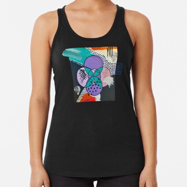 Andy Warhol Pop Art Spirograph Painting Racerback Tank Top