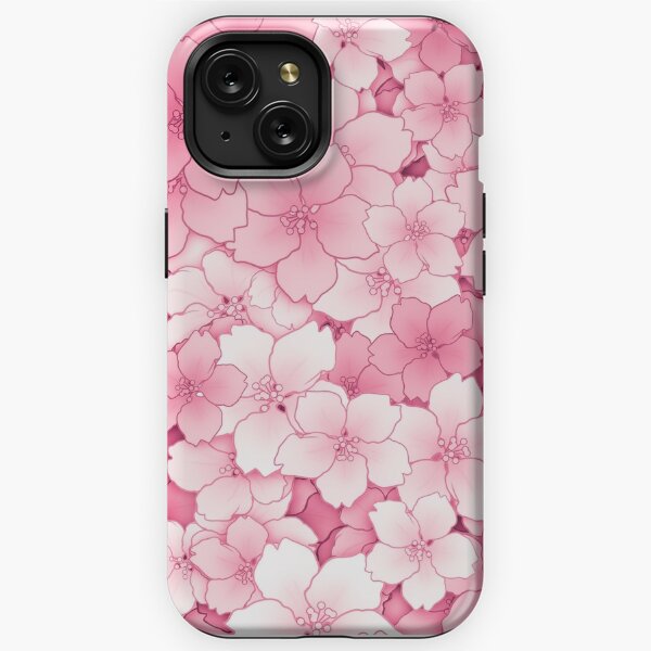 Asia Floral White Cherry Blossom Red iPhone Wallet Case