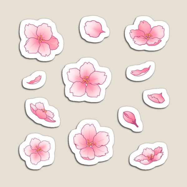 Falling Sakura Cherry Blossom Magnet