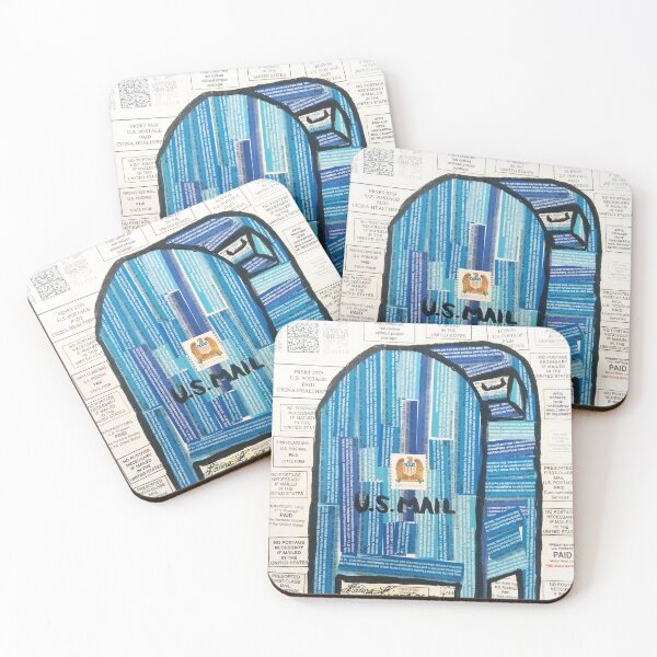 Item preview, Blue Postal Box designed and sold by CinnamonWithAk.