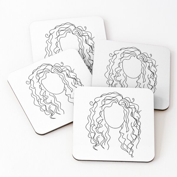 Item preview, Curly hair simple sticker  designed and sold by Mkshoun.